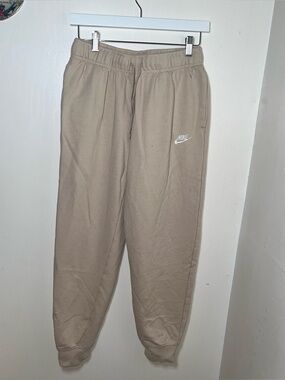 Nike Tan Drawstring Logo Sweatpants